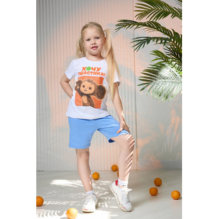 Костюм детский с шортами "Чебурашка" (футболка,шорты)
