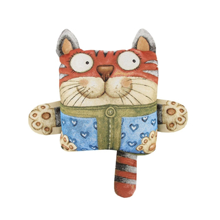 Подушка игрушка гобеленовая "Кот" (с карманом)